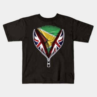 Guyanese Flag  Guyana Flag zipped British Flag - Gift for Guyanese From Guyana Kids T-Shirt